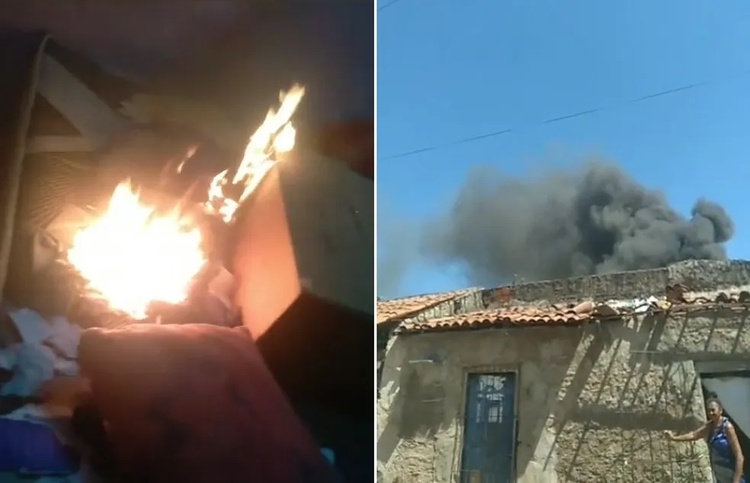 Adolescente que ateou fogo na casa da mãe filmou início do incêndio.