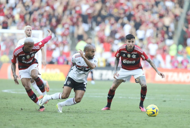 Primeiro jogo da final da Copa Betano do Brasil, entre Flamengo e São Paulo.