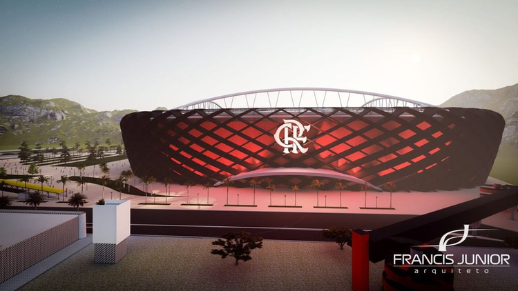 Maquete do estádio do Flamengo